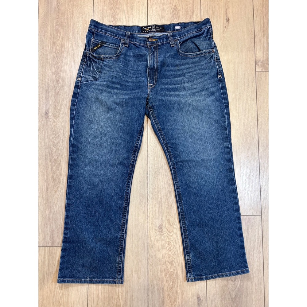 Ariat M4 Relaxed Boot Cut Jeans Mens 40x30 Medium Wash Denim Pants 10008401
